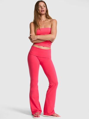 All-Day Cotton&trade; Foldover Flare Leggings