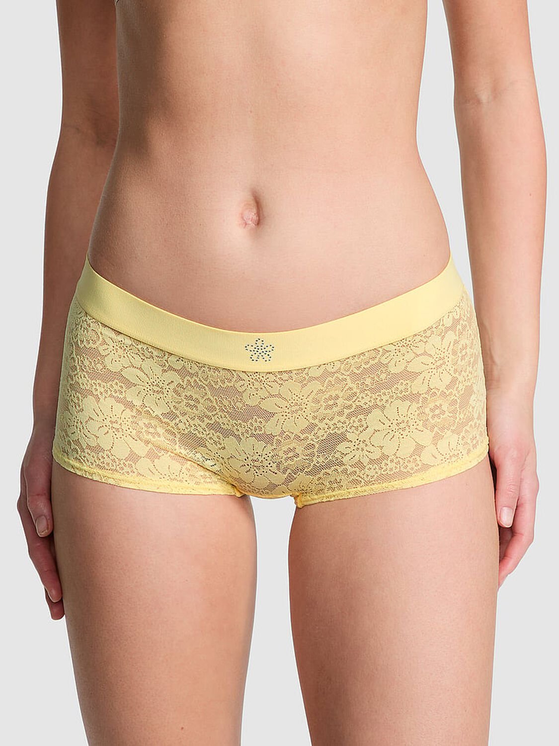 vs Pink Wink Boyshort Panty Mellow Yellow 1 of 2 