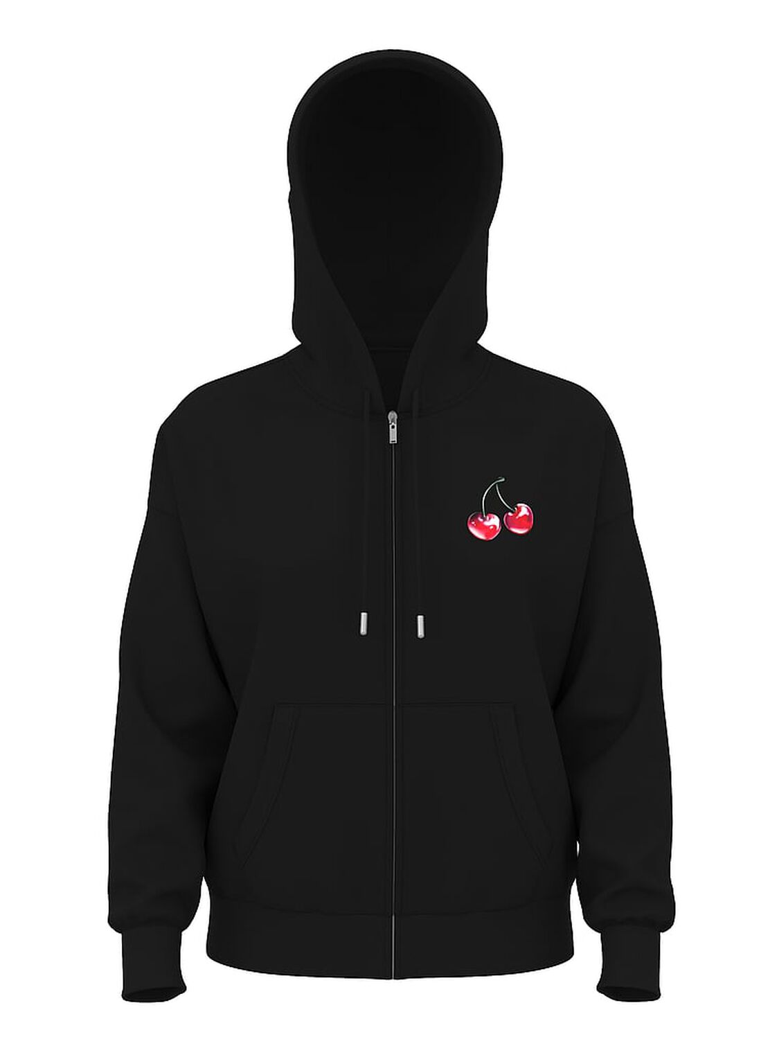 vs Pink Campus Fleece&trade; Full-Zip Hoodie Pure Black Vday 3 of 4 