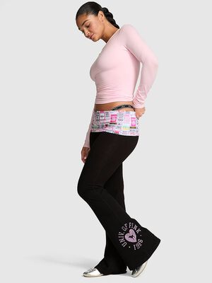 All-Day Cotton&trade; Foldover Flare Leggings