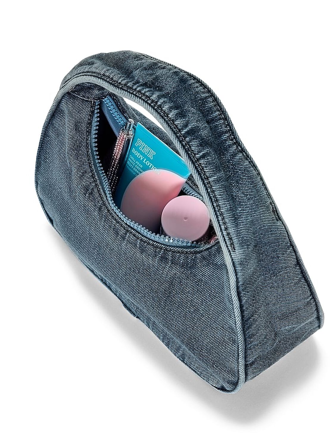 vs Pink Denim Mini Hobo Bag Denim 3 of 4 