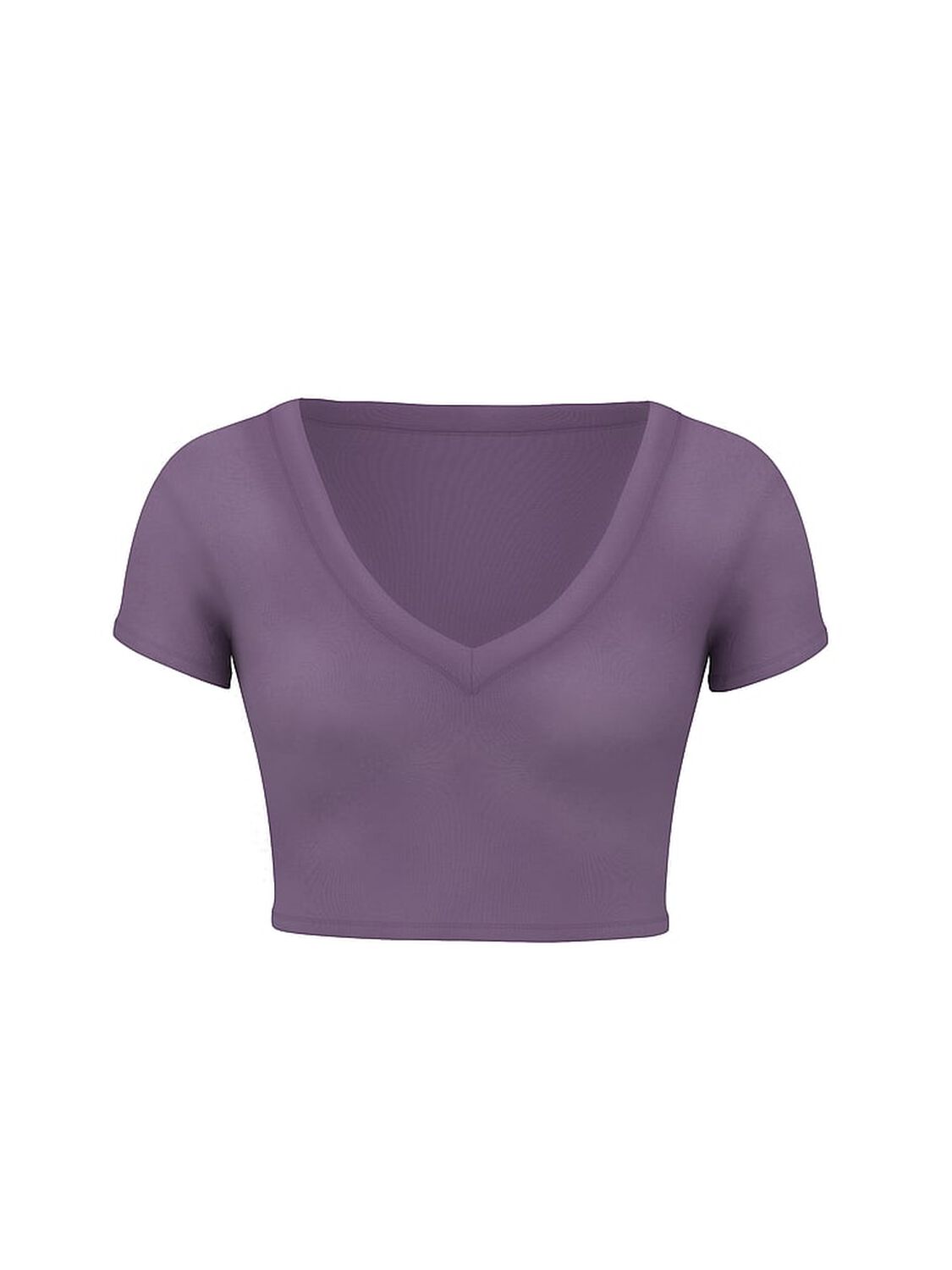 pink Pink All-Day Cotton V-Neck Cropped Tee 3 of 4 
