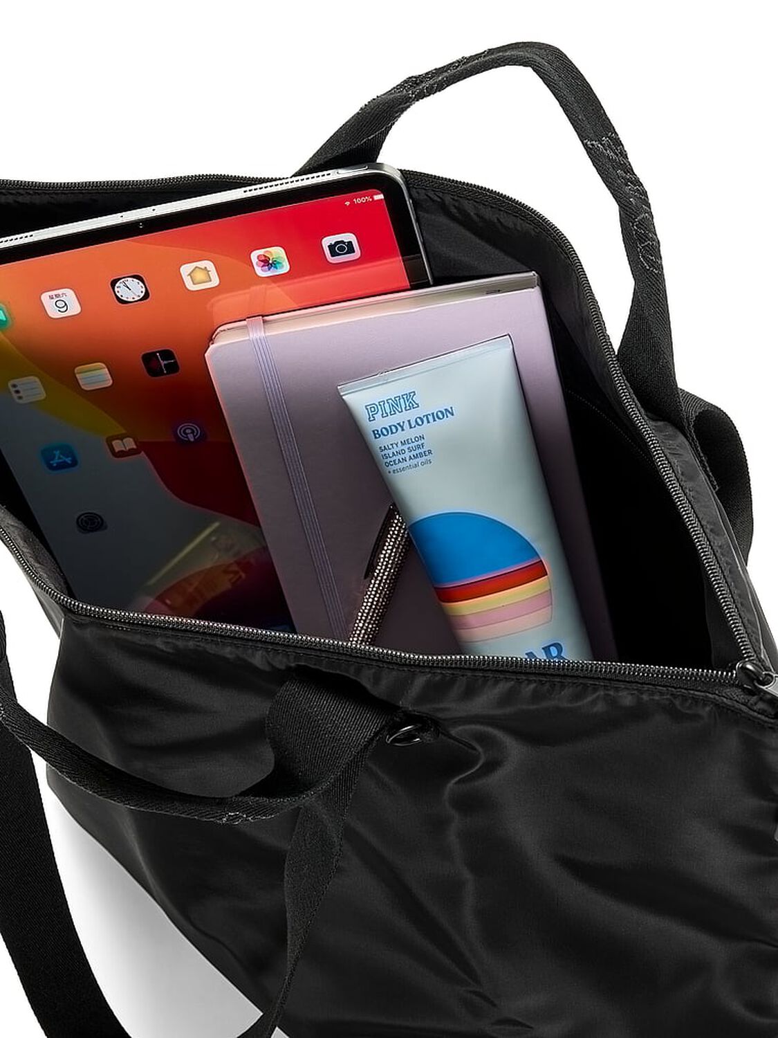 vs Pink Nylon Tote Bag Black 3 of 4 