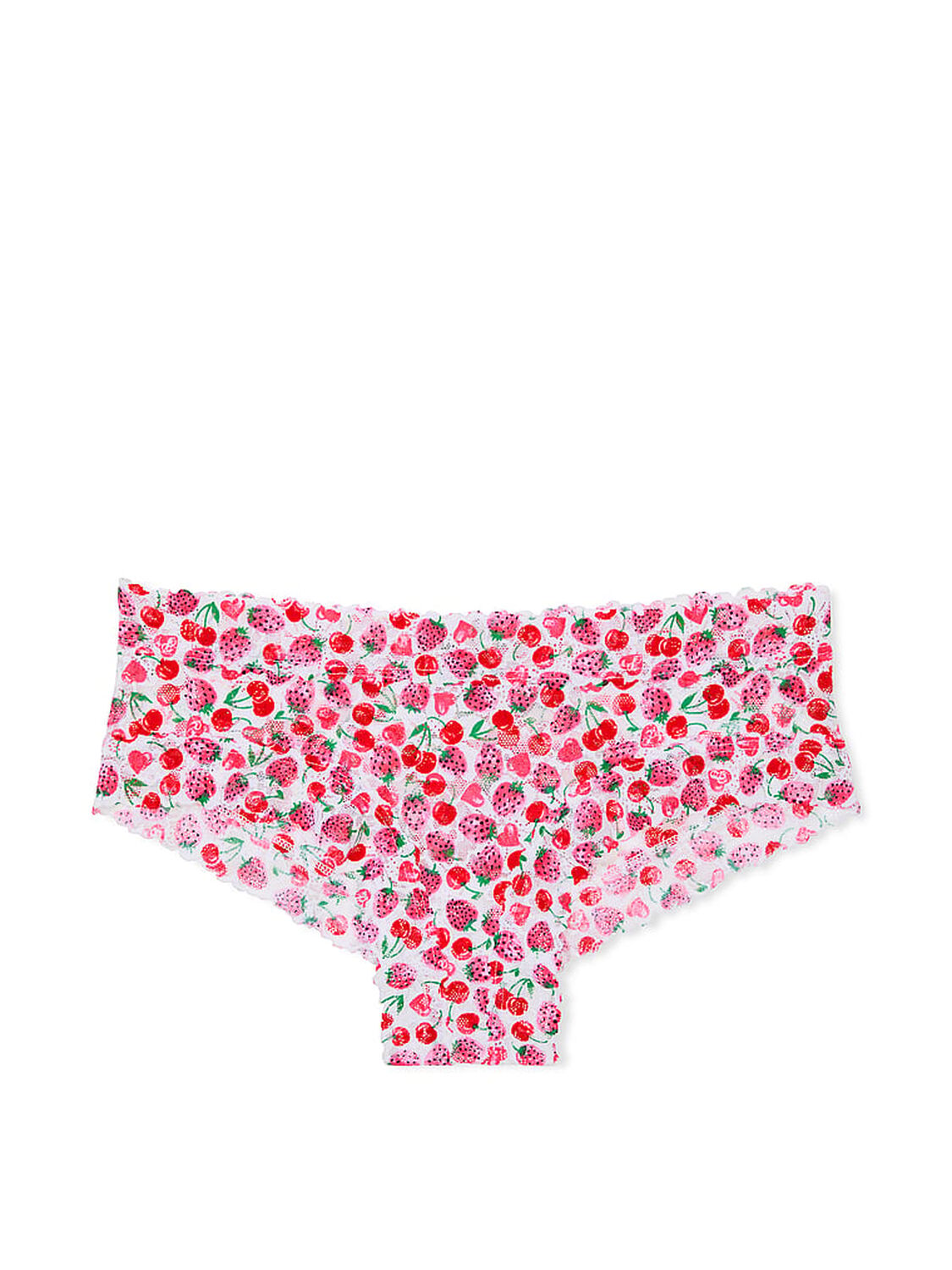 vs Pink Wink Cheeky Panty White Cherry Heart Print 3 of 3 