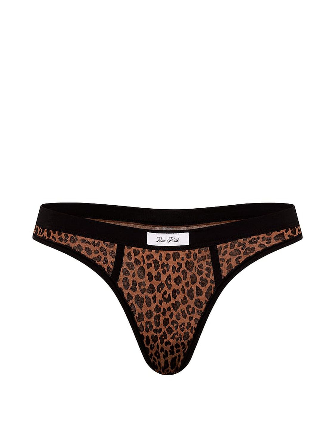 vs Pink Cotton Thong Panty Leopard 3 of 3 
