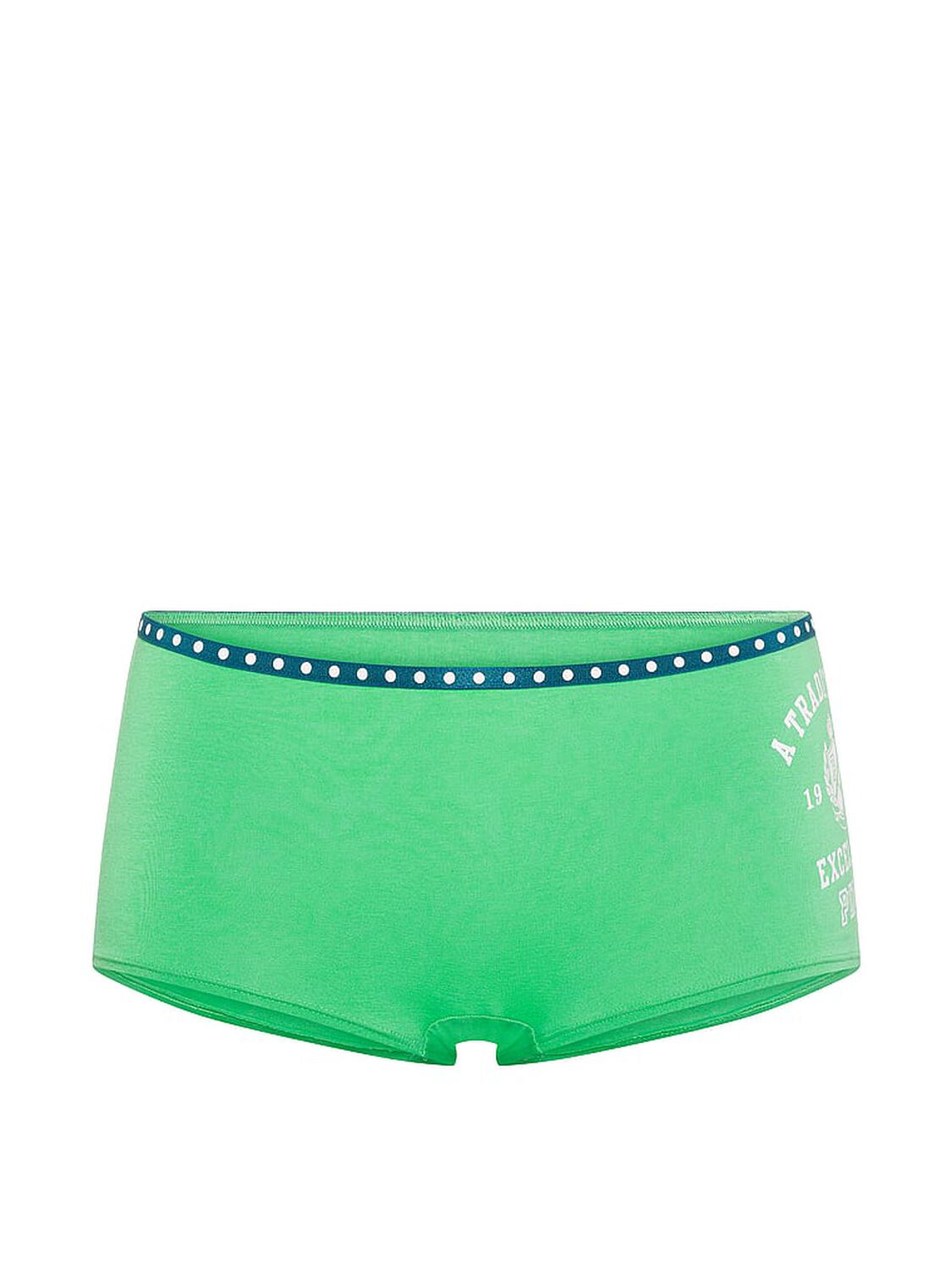 vs Pink Logo Cotton Boyshort Panty Graphic Green With Univ Tradition Graphic 3 of 3 