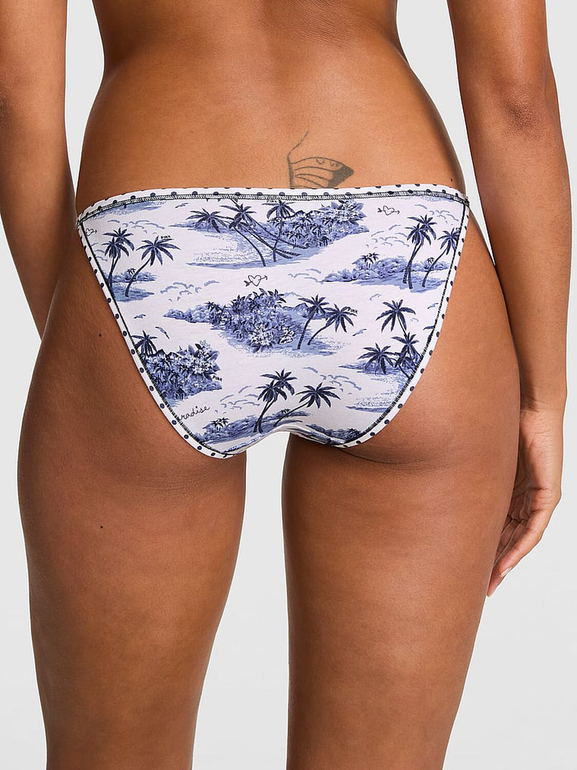 vs Pink Cotton String Bikini Panty Noir Navy Toile Print 2 of 3 