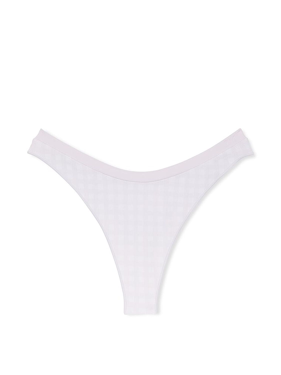 vs Pink Seamless High-Leg Thong Panty Purple Whisper Gingham Print 3 of 3 