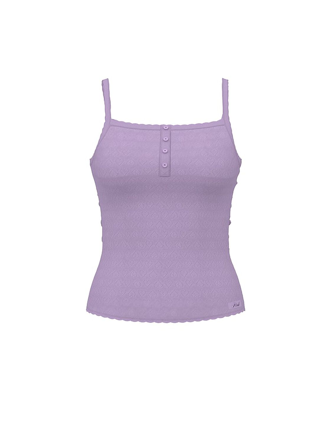 vs Pink Pointelle Henley Cami Aster 3 of 4 