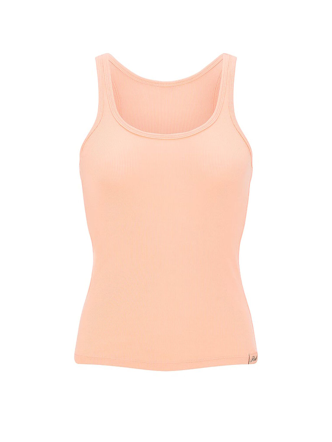 vs Pink Relaxed Rib Boyfriend Tank Top Peach Tree 3 of 3 