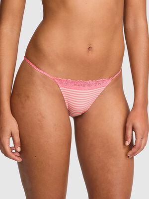 Cotton Lace-Trim Bikini Panty