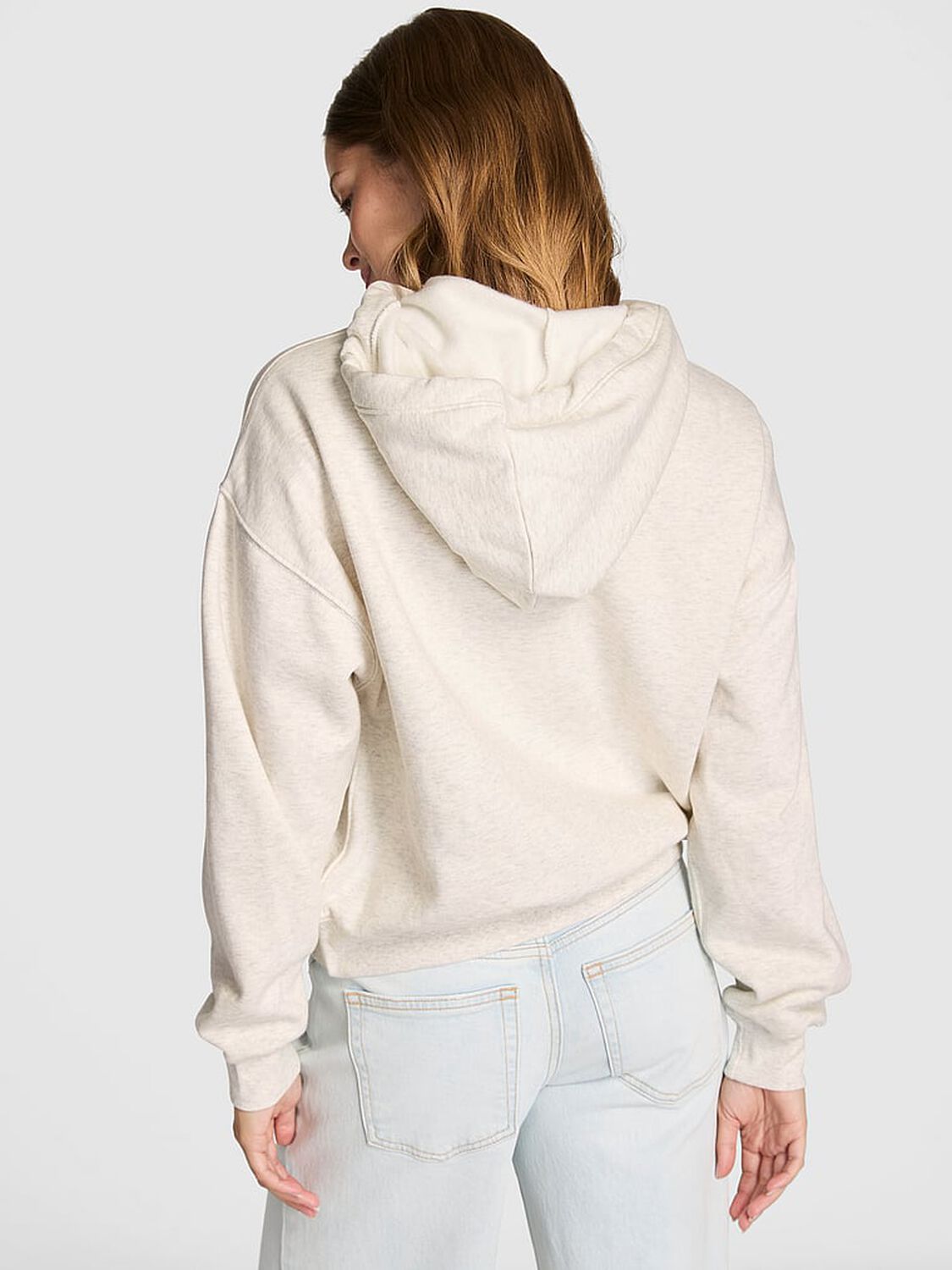 pink Pink Campus Fleece&trade; Full-Zip Hoodie Snow Heather 2 of 3 
