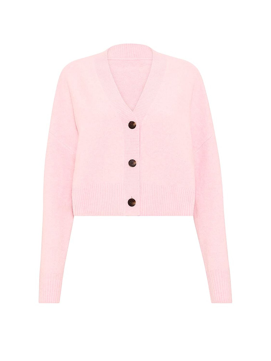 vs Pink Comfy Girl Cropped V-Neck Cardigan Coconut Pink 3 of 3 