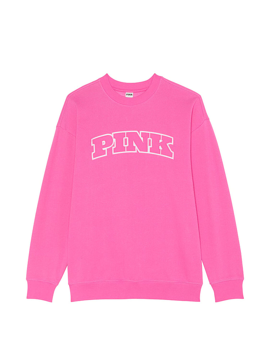 vs Pink Ivy Fleece Oversized Crew Sweatshirt Pink Gossip 3 of 3 