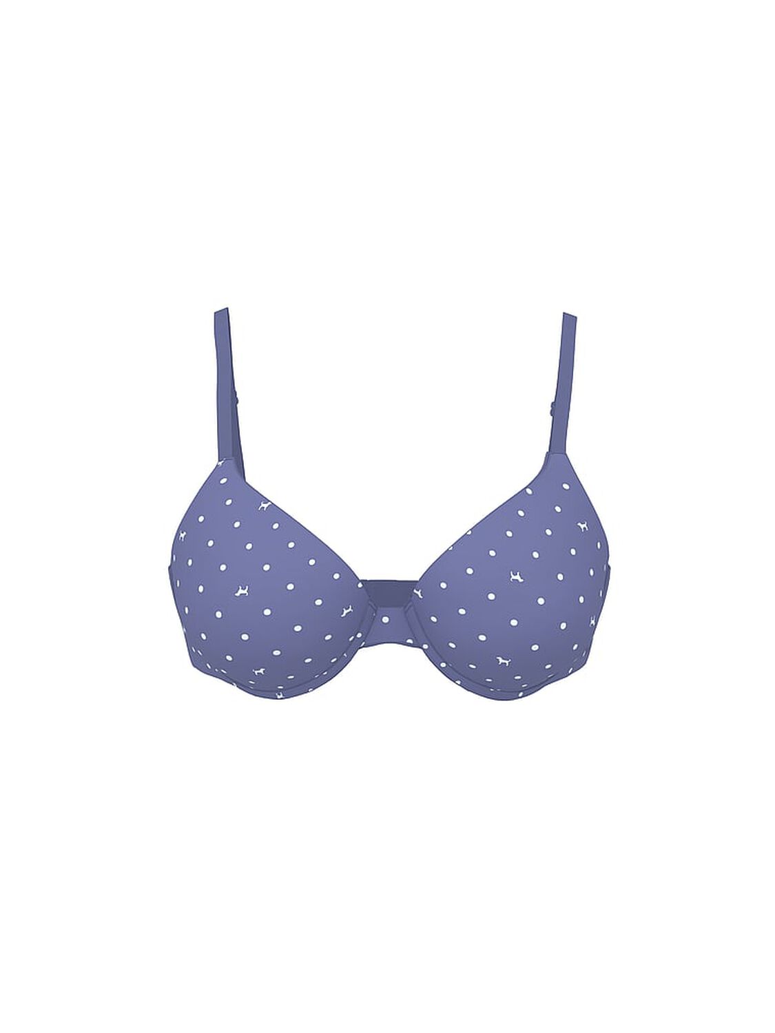 vs Pink Wear Everywhere Wear Everywhere Lightly Lined Full Coverage T-Shirt Bra Dusty Iris Dot Dog Print 3 of 3 