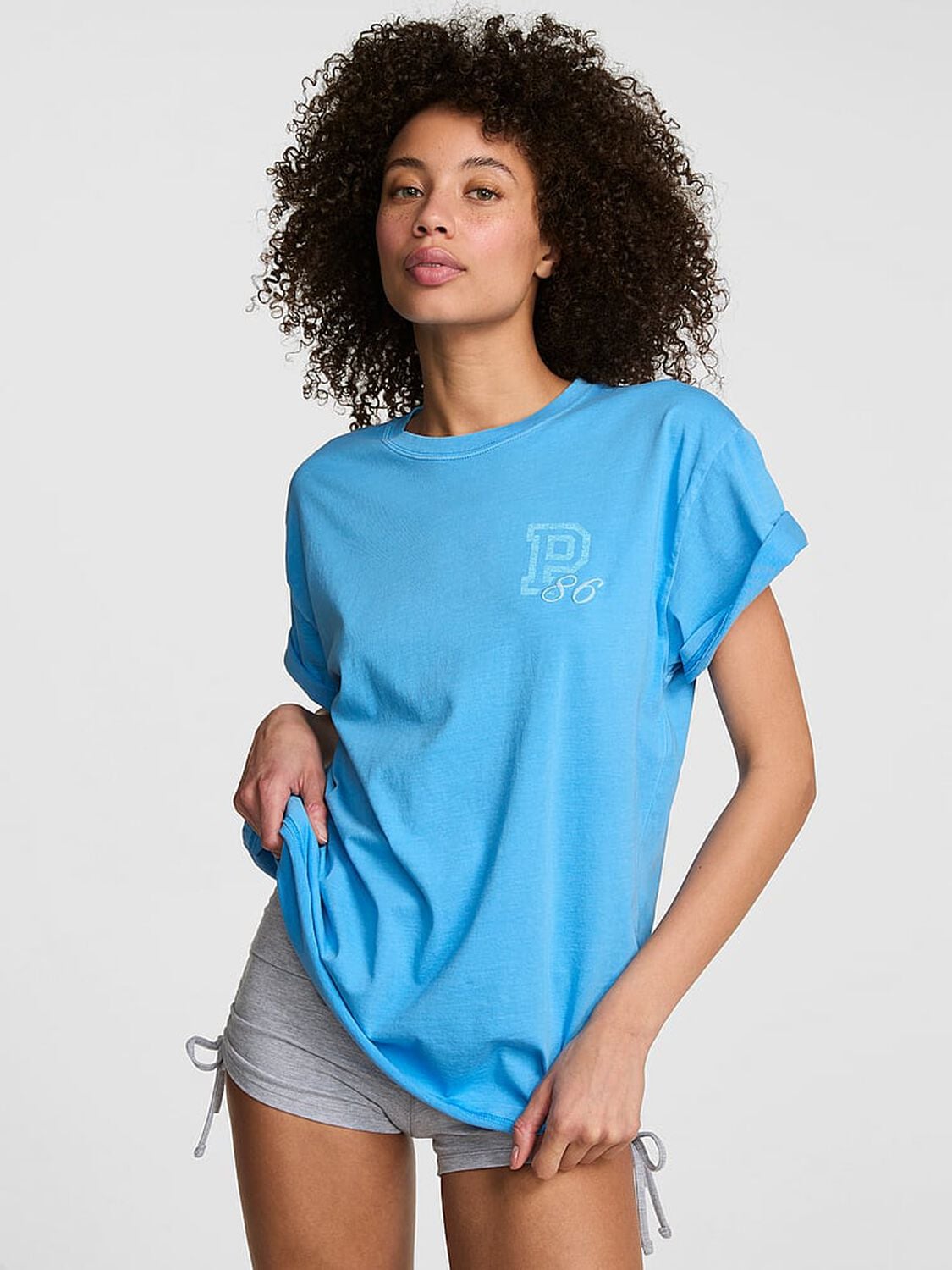 vs Pink Campus Cotton&trade; Tee Capri Blue 1 of 3 