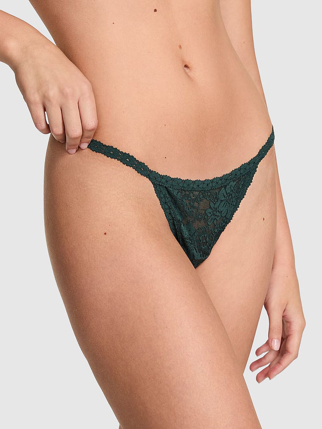 vs Pink Wink V-String Panty Deep Forest 1 of 2 