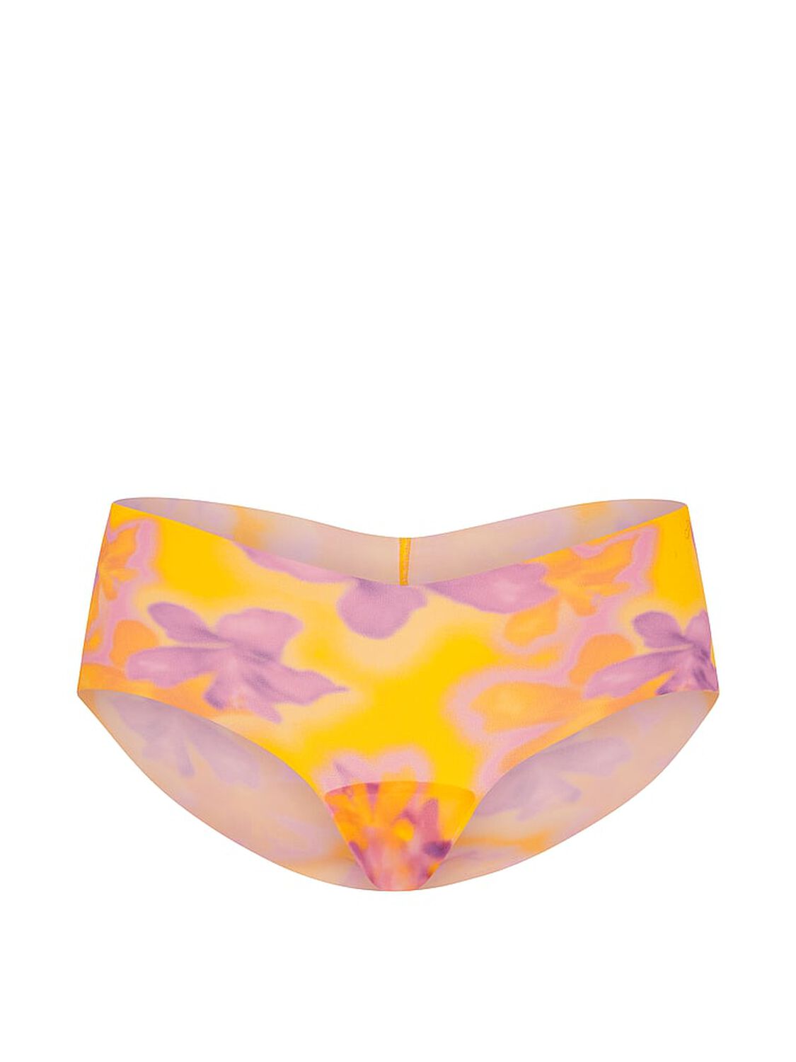 vs Pink No-Show Hiphugger Panty Yellow Hibiscus Floral Print 3 of 3 