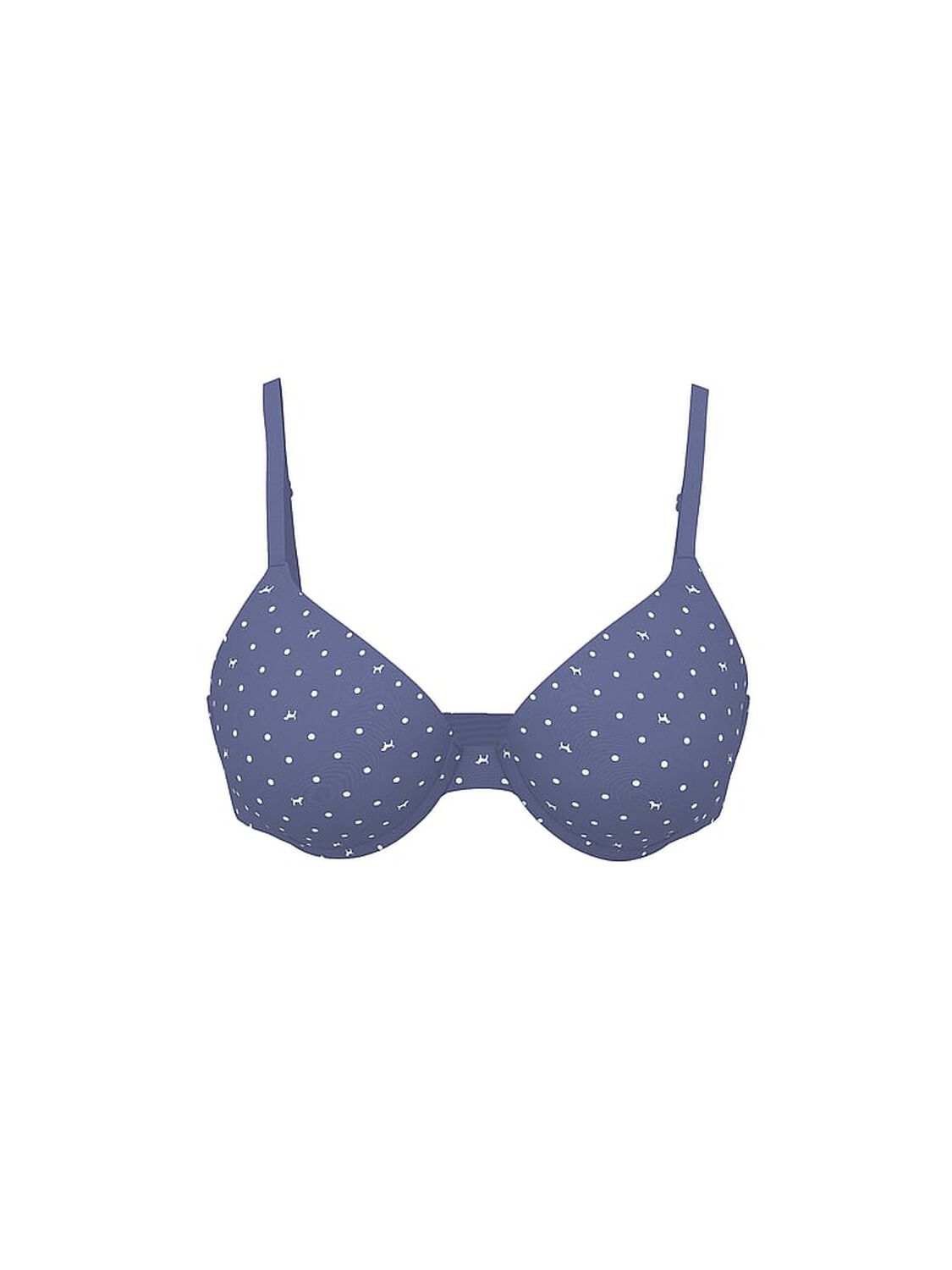 vs Pink Wear Everywhere Wear Everywhere Super Push-Up Bra Dusty Iris Dot Dog Print 3 of 3 
