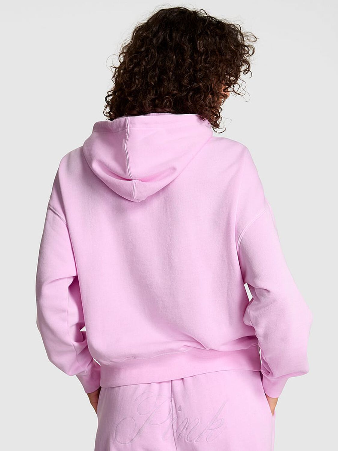 vs Pink Ivy Fleece Campus Half-Zip Hoodie Hushed Lilac 2 of 2 