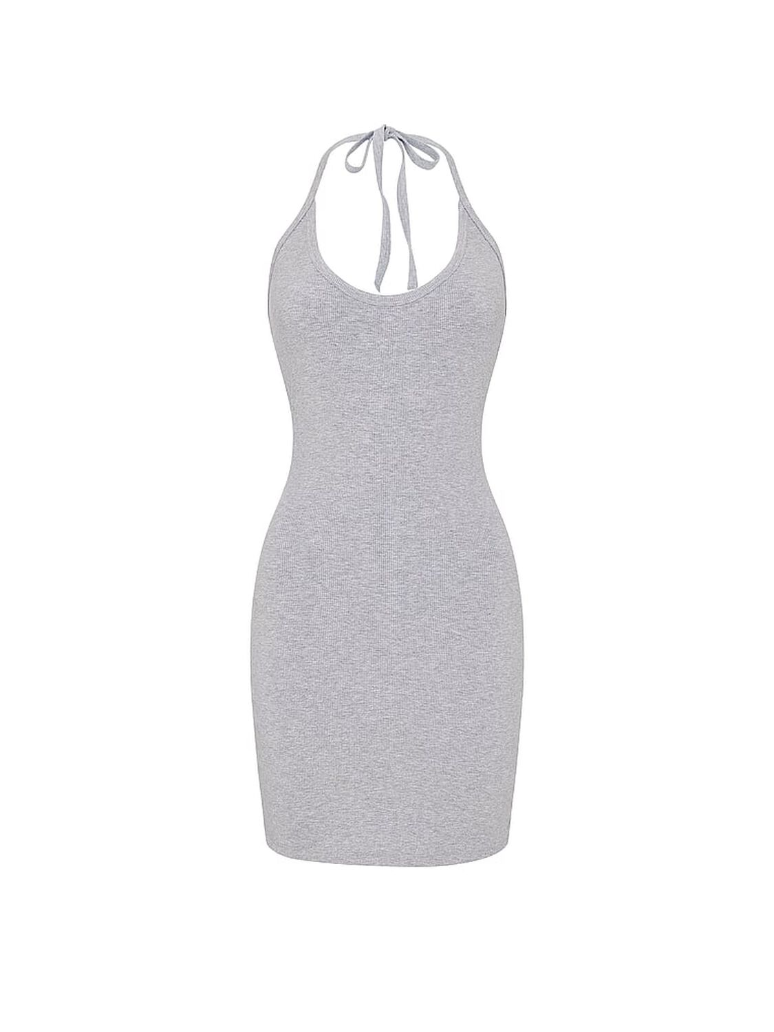 vs Pink All-Day Soft Rib Halter Dress Vs Medium Heather Grey 3 of 3 