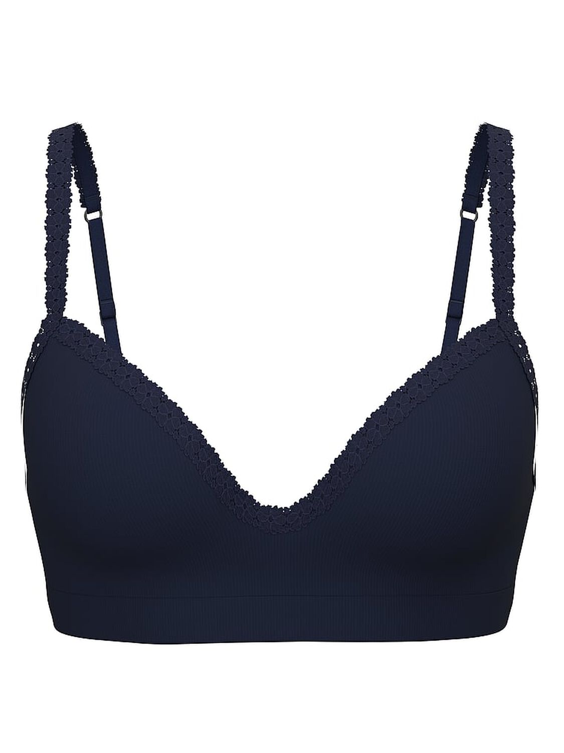 vs Pink Bralettes & Bra Tops Seamless Push-Up Wireless Bralette Noir Navy 3 of 3 