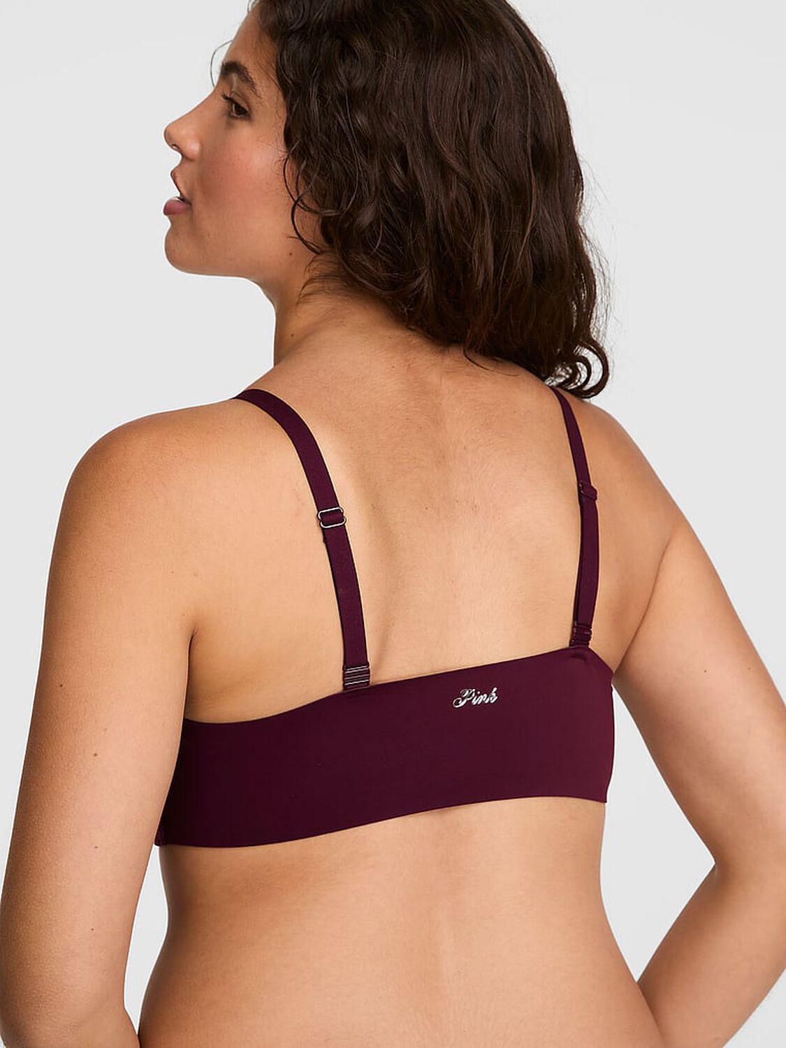 vs Pink Marshmallow Lightly Lined Wireless Comfy Bra Wild Rose 2 of 3 