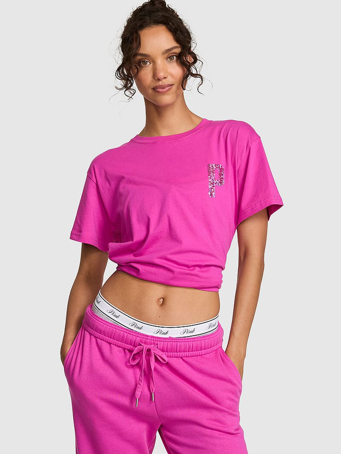 vs Pink Campus Cotton&trade; Tee Pink Fire 1 of 2 