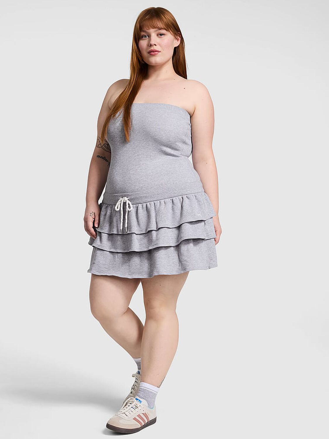 vs Pink Ivy Terry Strapless Dress Vs Medium Htr Grey 1 of 2 