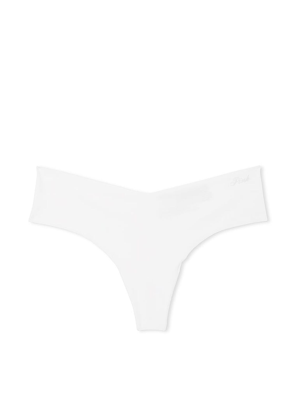 vs Pink No-Show Thong Panty Optic White 3 of 3 
