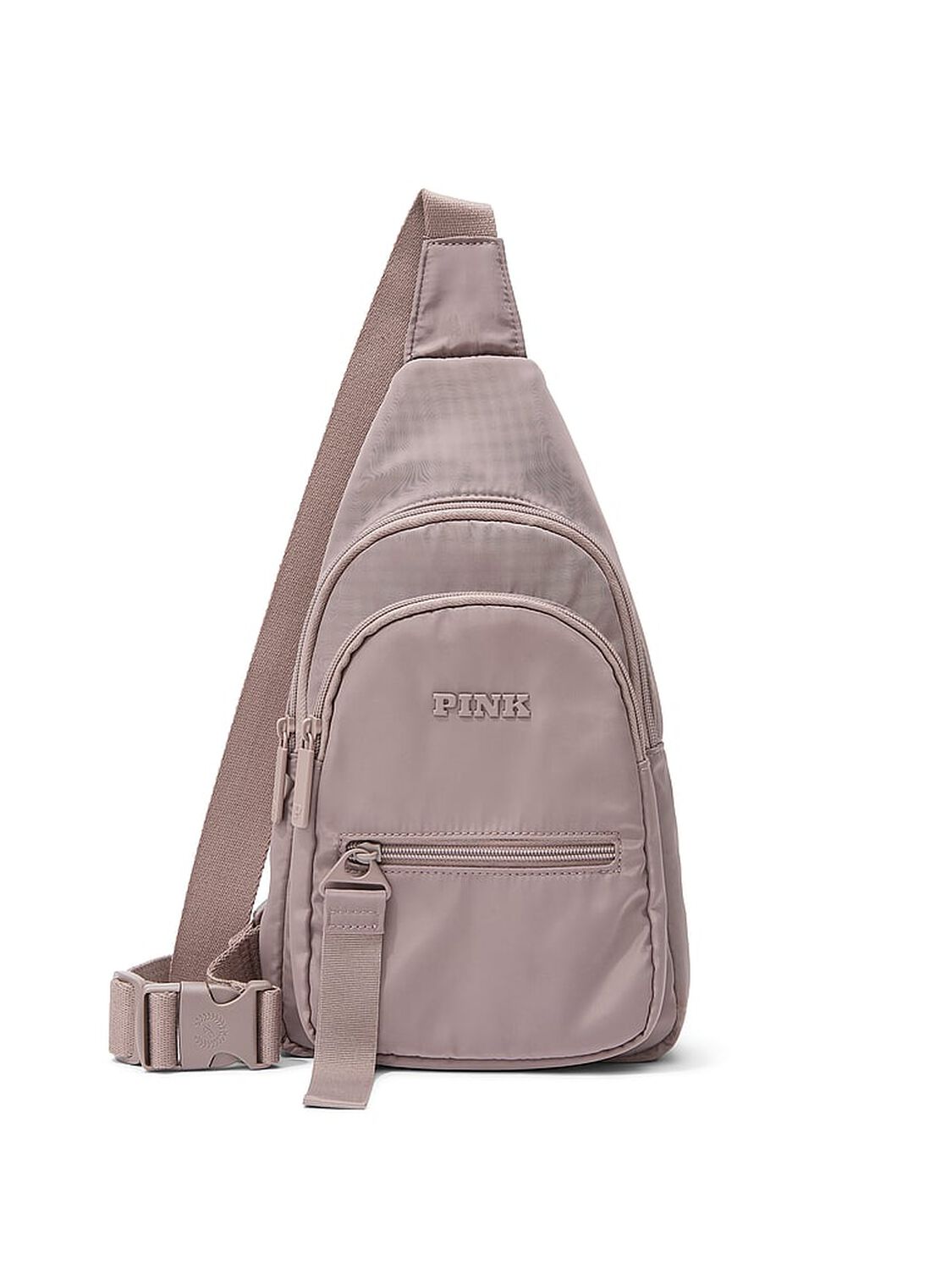 vs Pink Nylon Sling Backpack Iced Coffee 1 of 4 