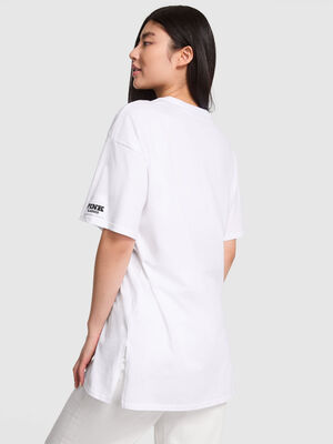 Cotton Oversized Side-Slit Sleepshirt