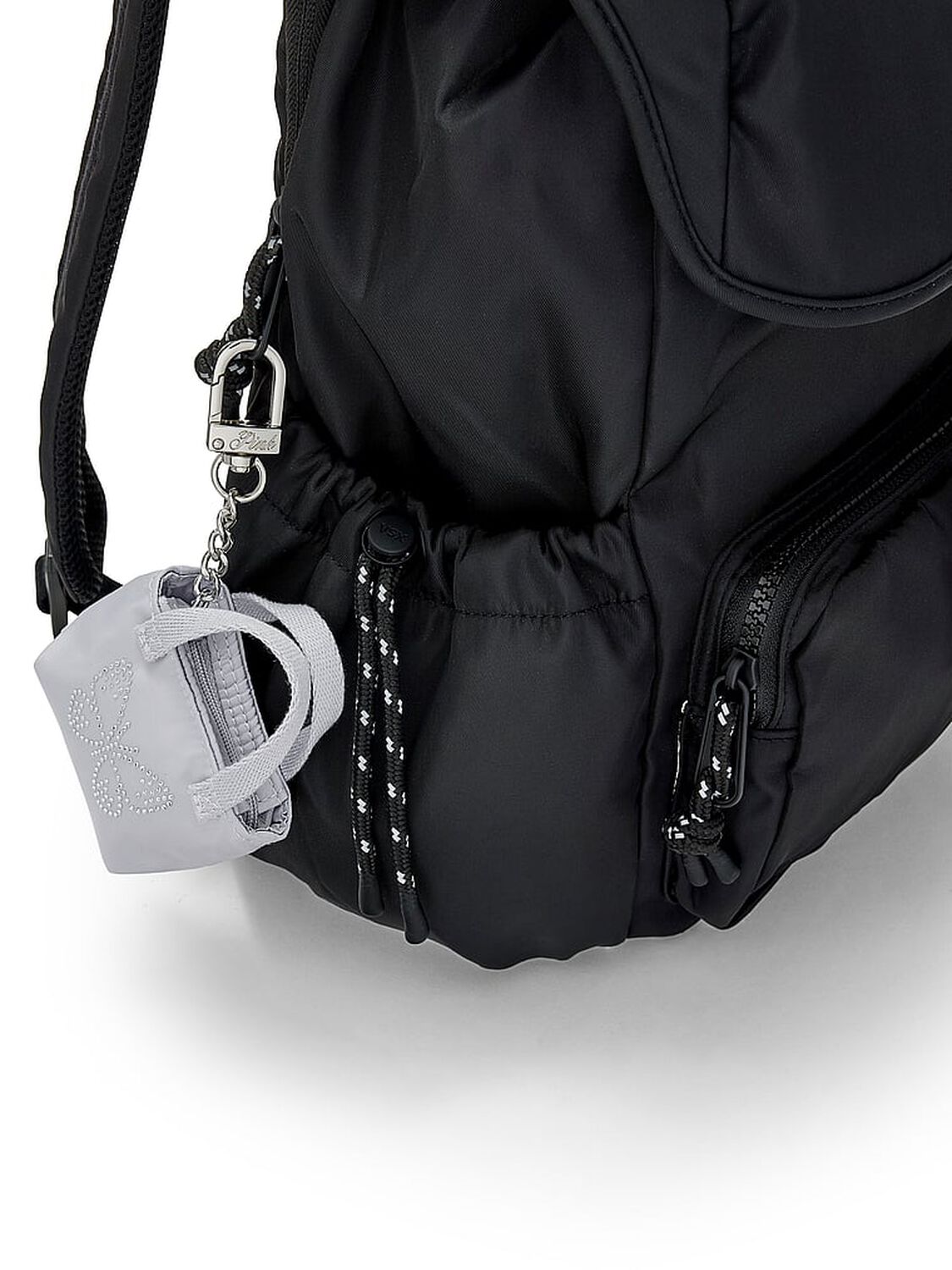 vs Pink Mini Tote Keychain Charm Dusty Lilac Diamant&eacute; Butterfly 2 of 2 