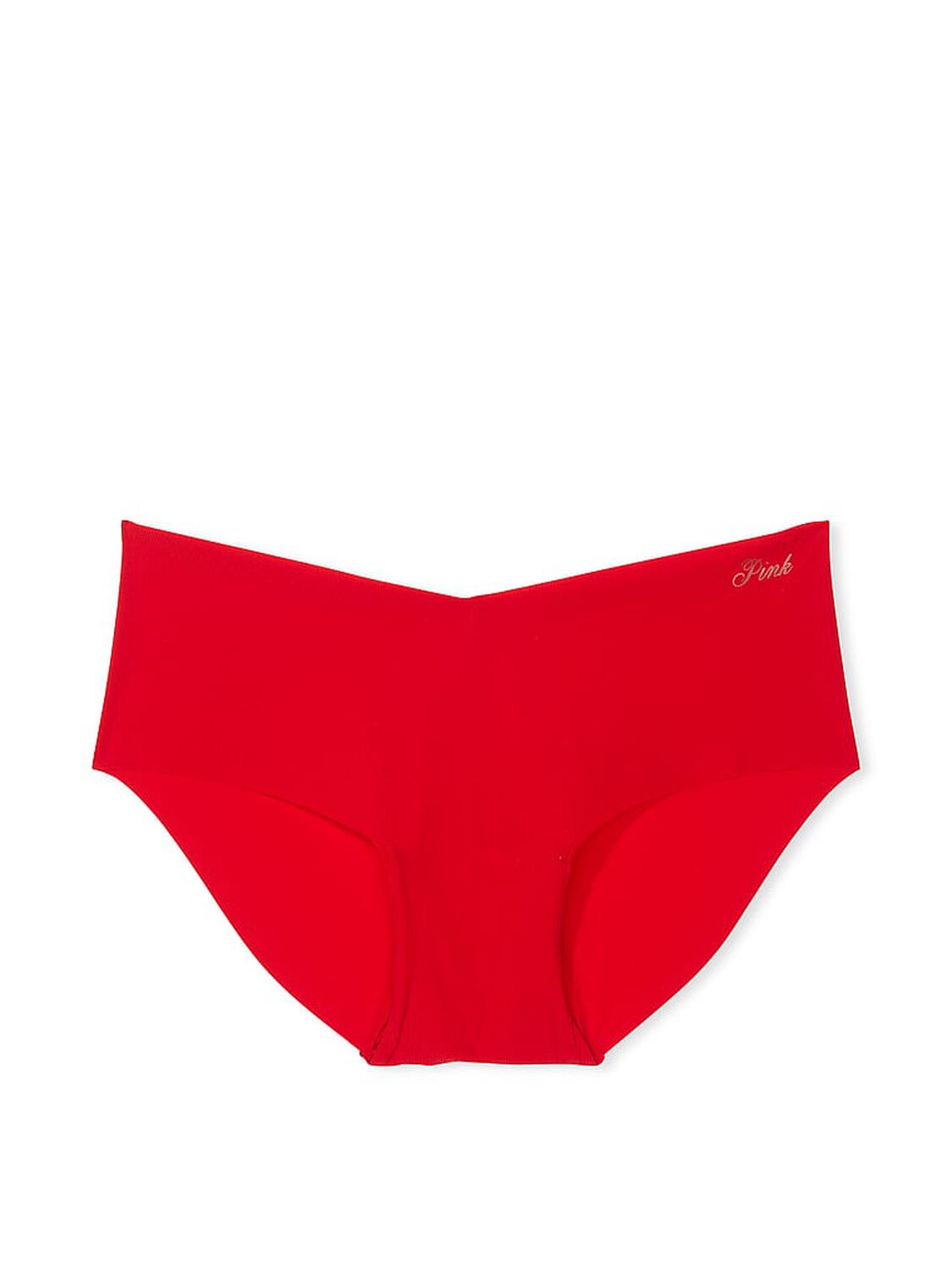 vs Pink No-Show Hiphugger Panty Bright Vermillion 1 of 2 