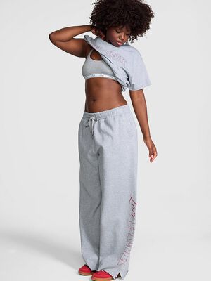 Campus Fleece&trade; Wide-Leg Split-Hem Sweatpants