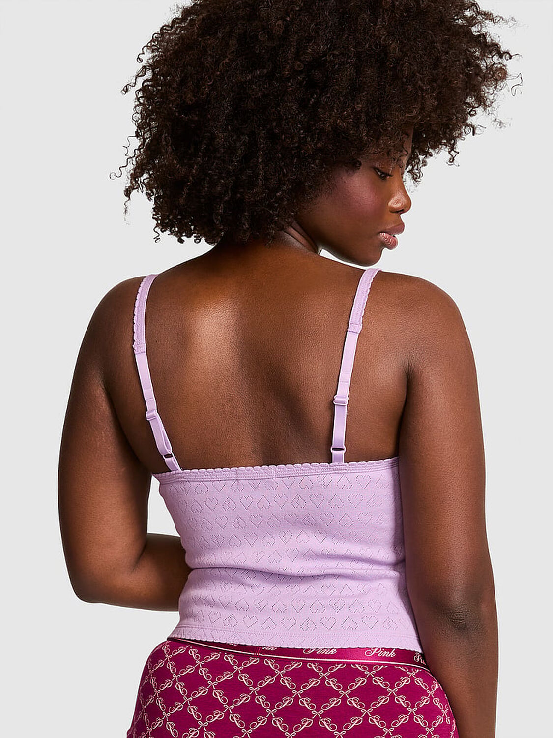 vs Pink Pointelle Henley Cami Aster 2 of 4 