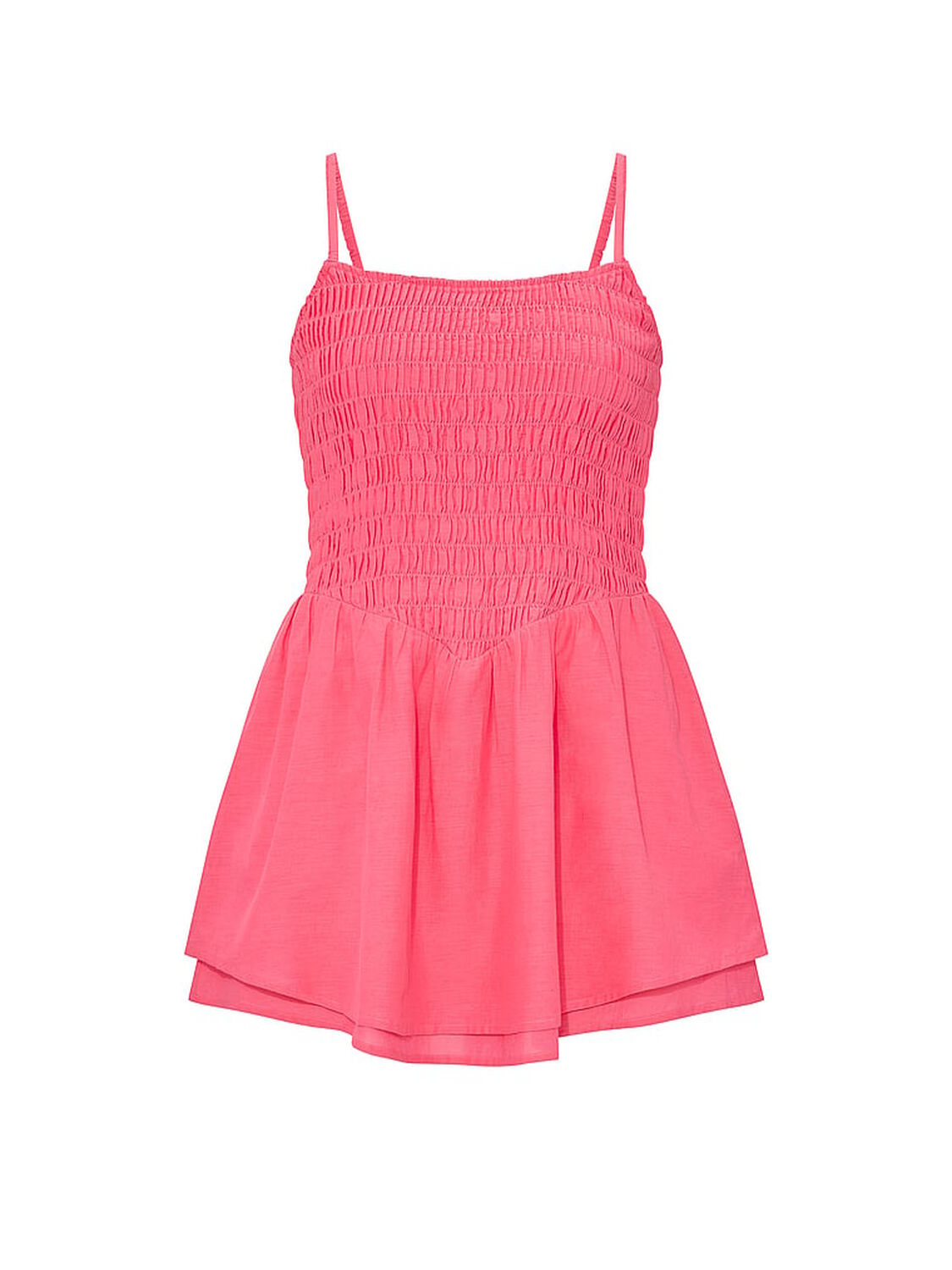 vs Pink Flirty Fit Smocked Mini Dress Vivid Pink 3 of 3 