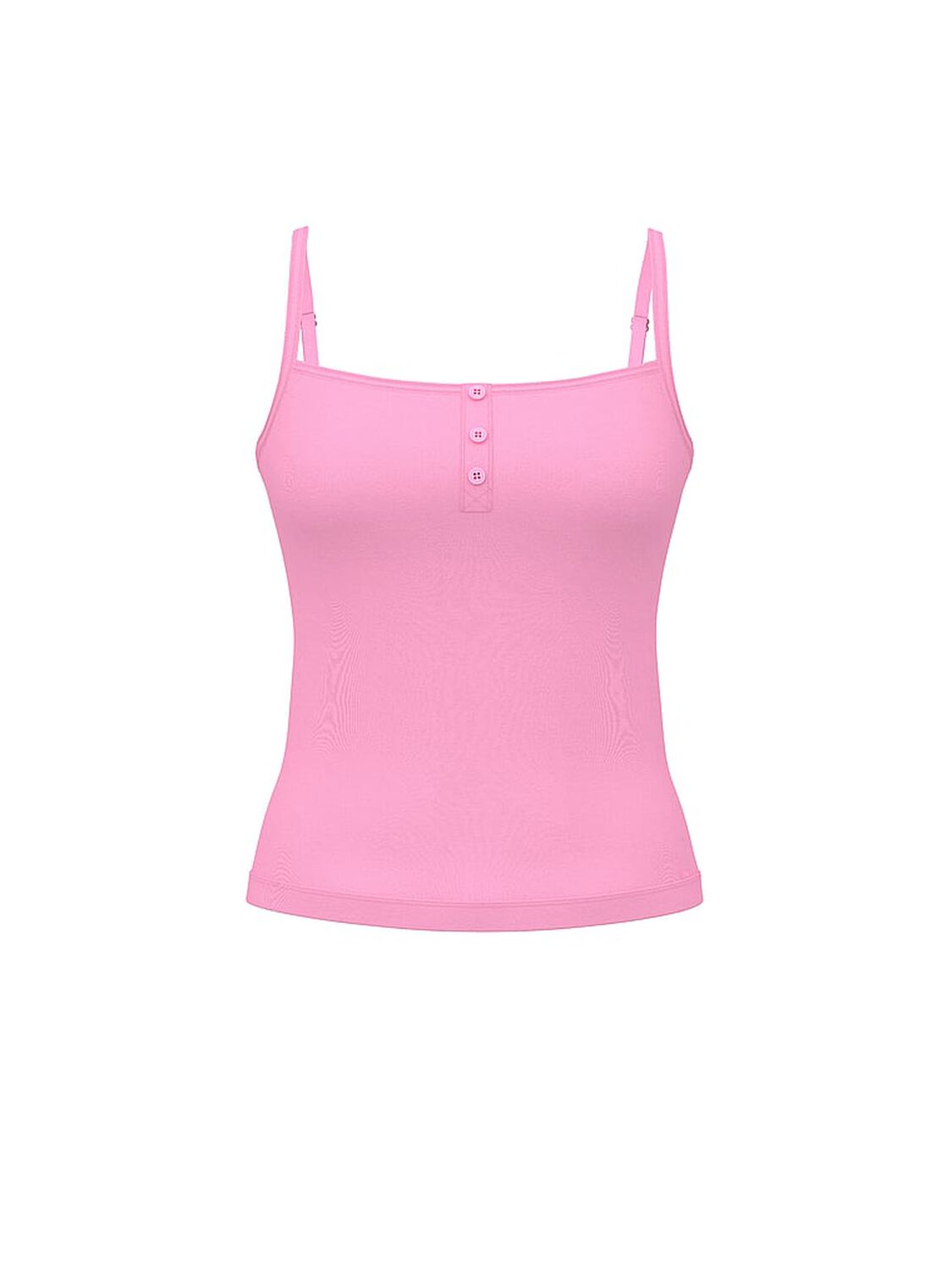 vs Pink Cotton Henley Cami Pink Lollipop 3 of 3 