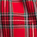 Flannel Pajama Pants, Bright Vermillion/ Deep Forest Plaid, swatch