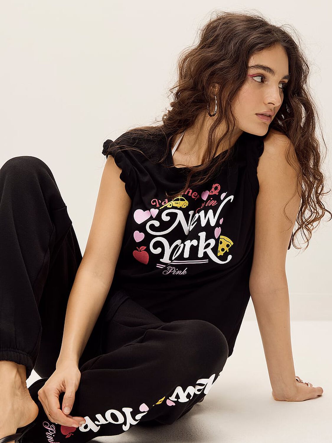 pink Pink Campus Cotton&trade; Tee Pure Black 4 of 4 