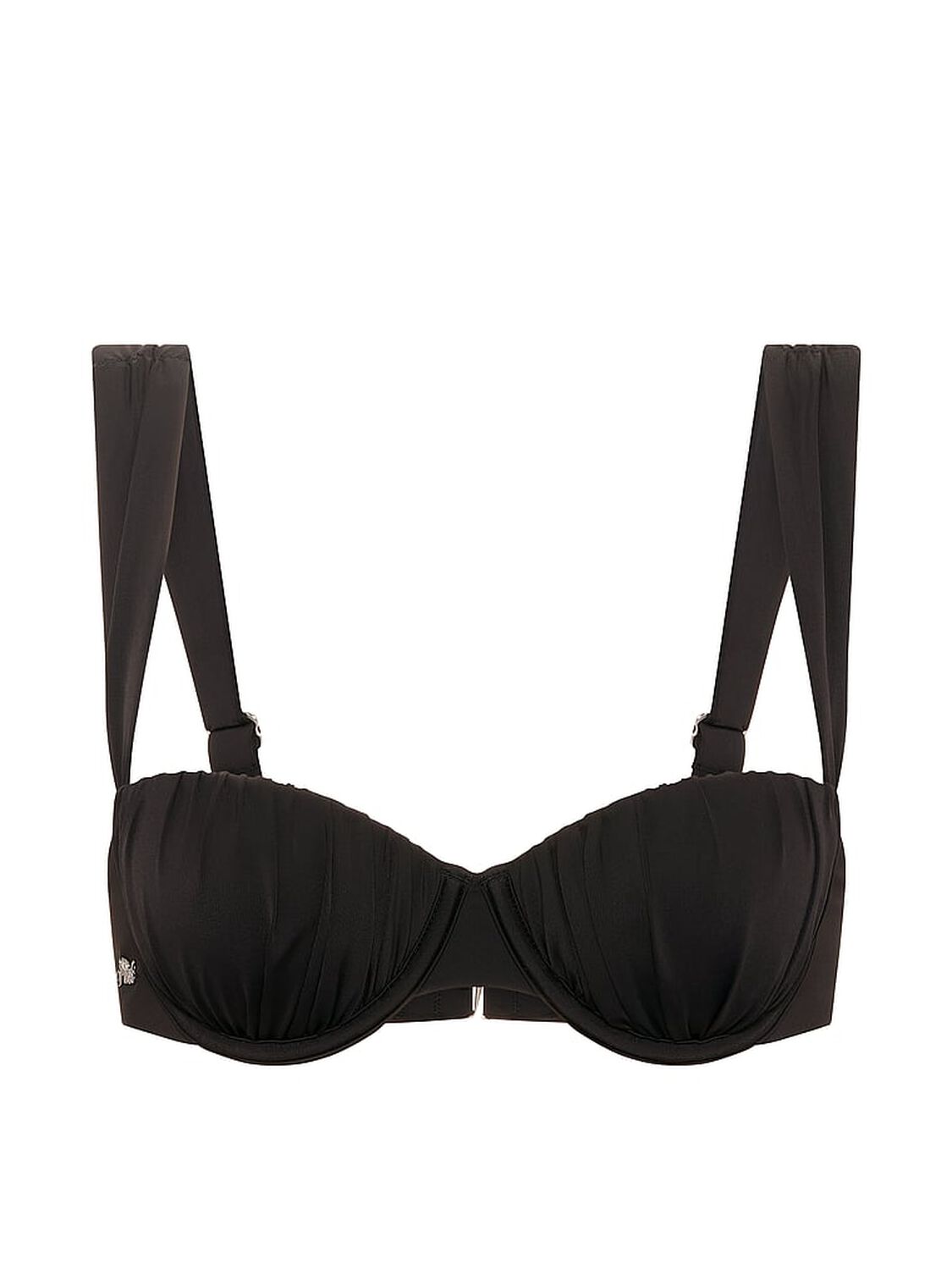 vs Swim Ruched Push-Up Balconette Bikini Top Black 3 of 3 