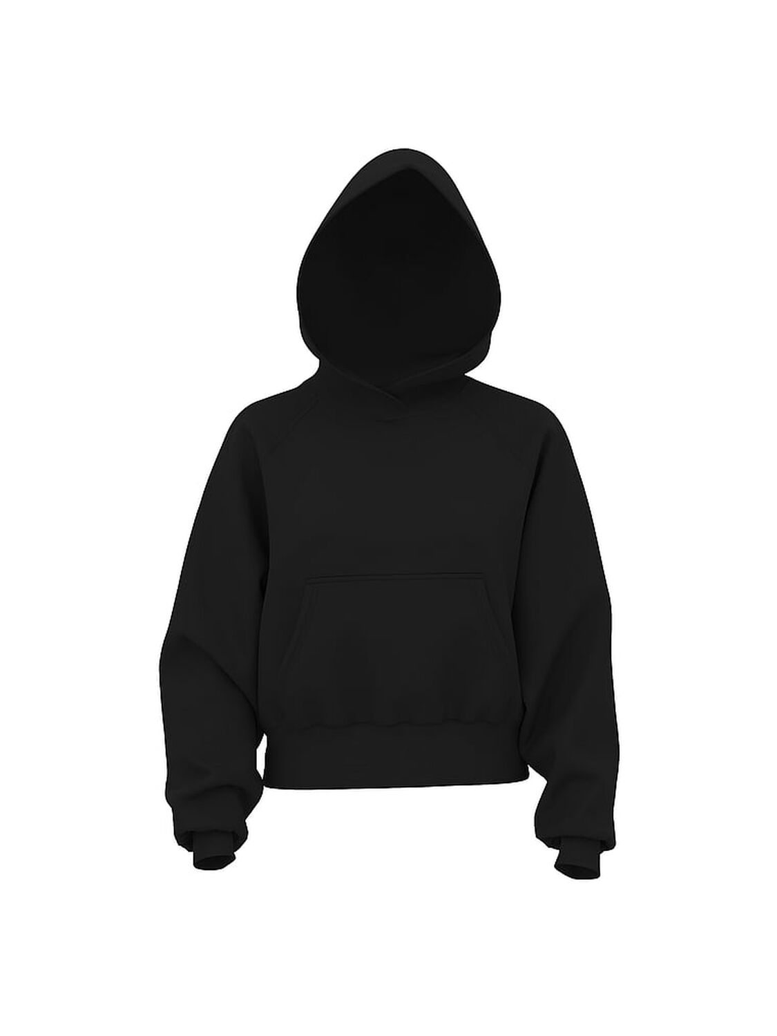 vs Pink Campus Fleece&trade; Shrunken Hoodie Pure Black 3 of 3 