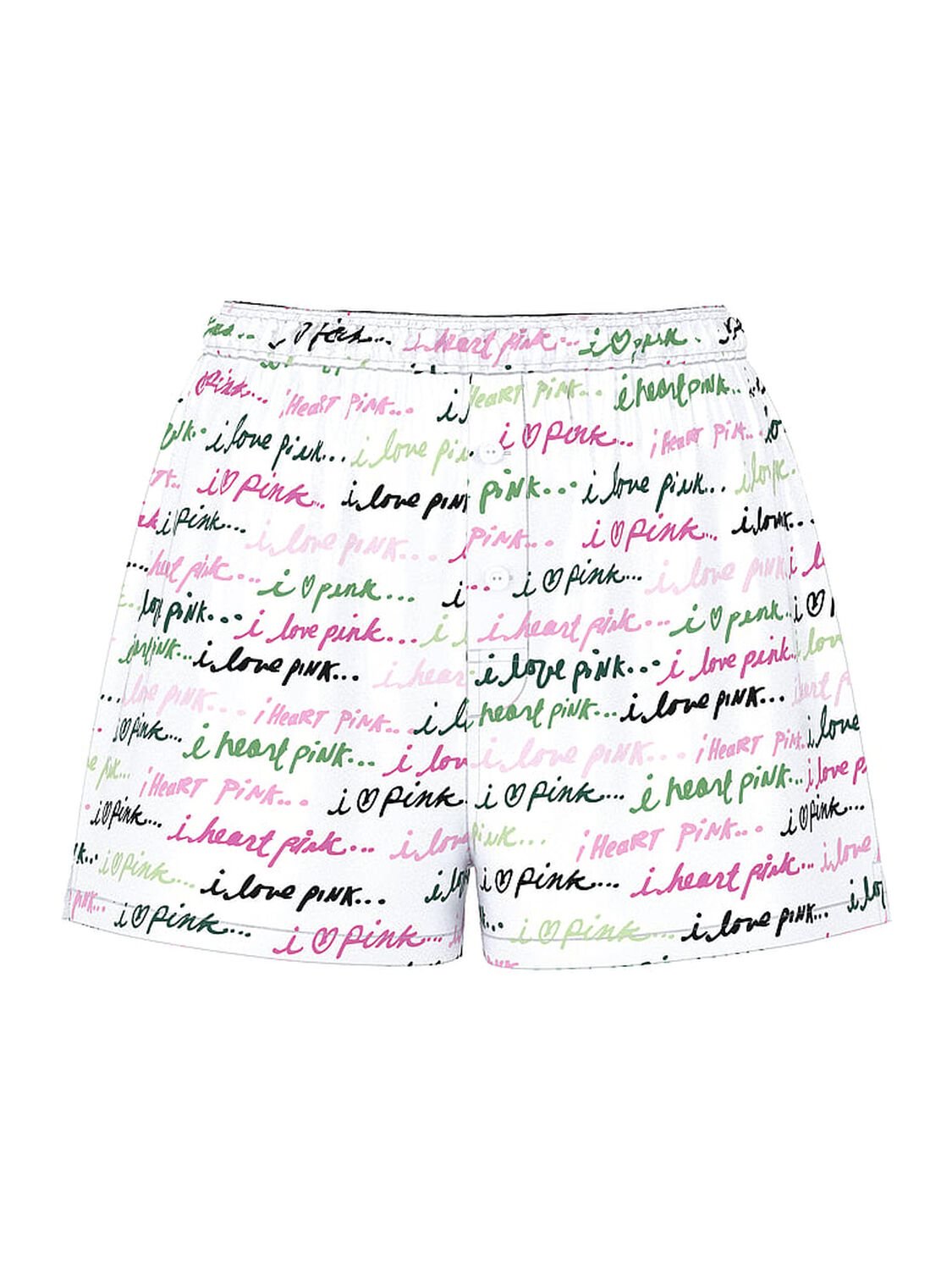vs Pink Silky Sleep Boxy Pajama Shorts Vs White Logo Script 3 of 4 