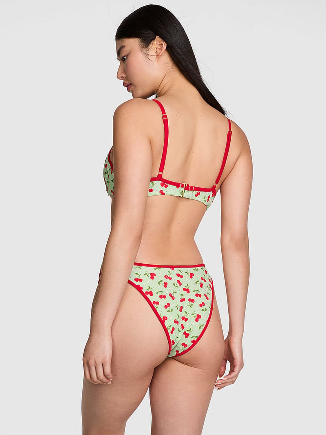 vs Pink By Frankies Bikinis Buttercup Bikini Top Cherry Hearts 2 of 3 