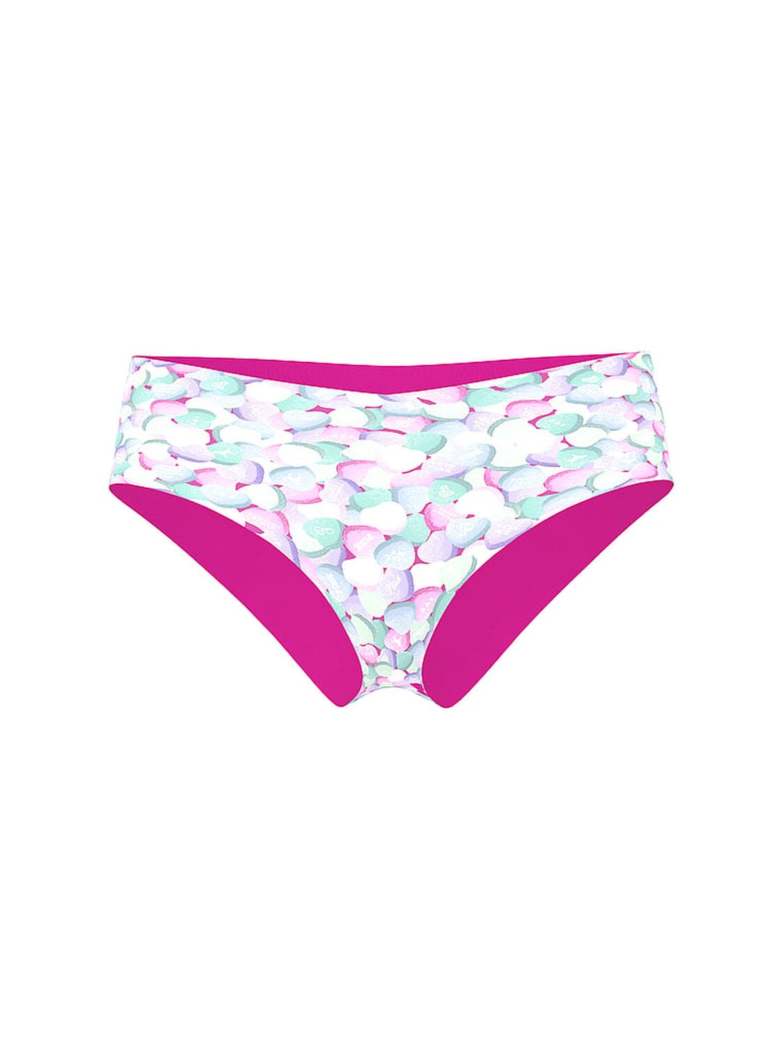 vs Pink No-Show Cheeky Panty Green Photo Real Candy Heart 3 of 3 