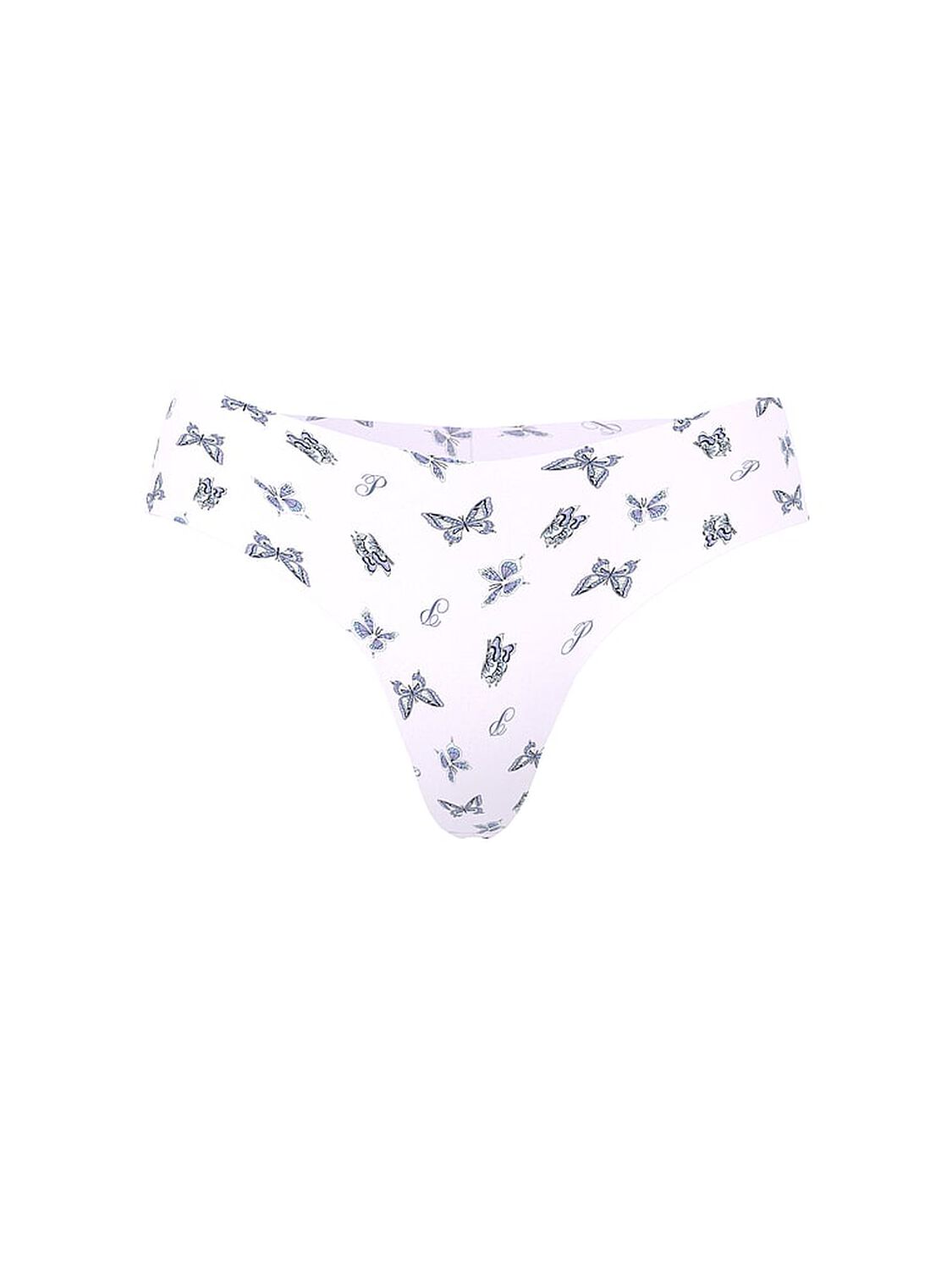 vs Pink No-Show Thong Panty Purple Whisper Butterfly Print 3 of 3 