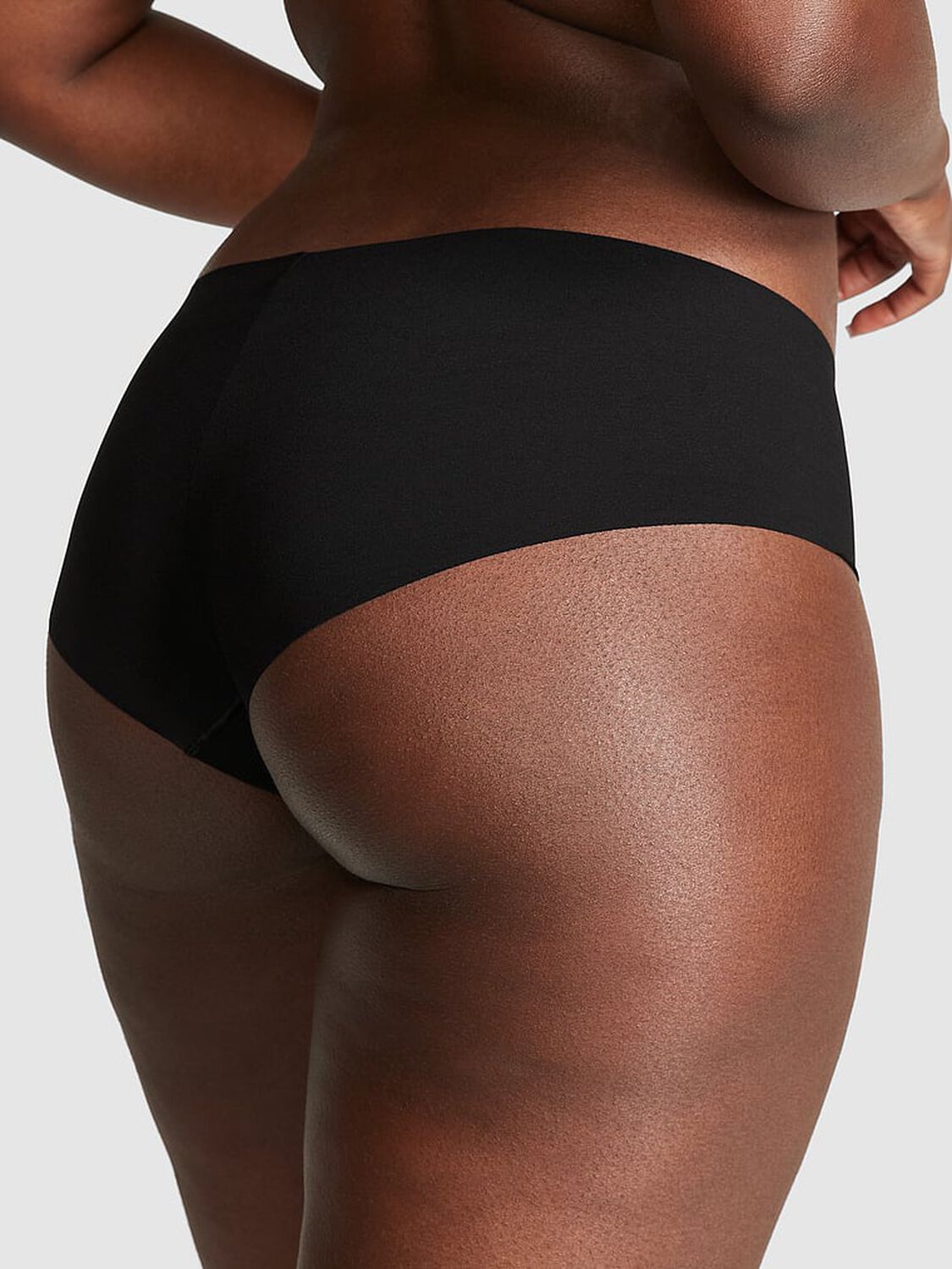 vs Pink No-Show Hiphugger Panty Pure Black 2 of 3 