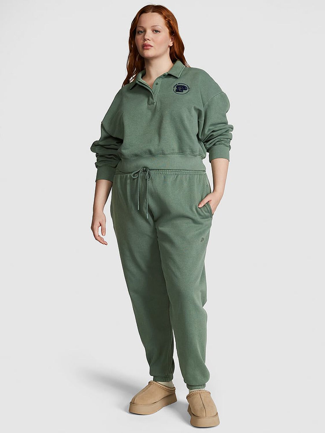 vs Pink Ivy Fleece Slim Sweatpants 1 of 4 