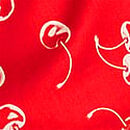 Silky Sleep Boxy Pajama Shorts, Bright Vermilion Cherry Hearts, swatch