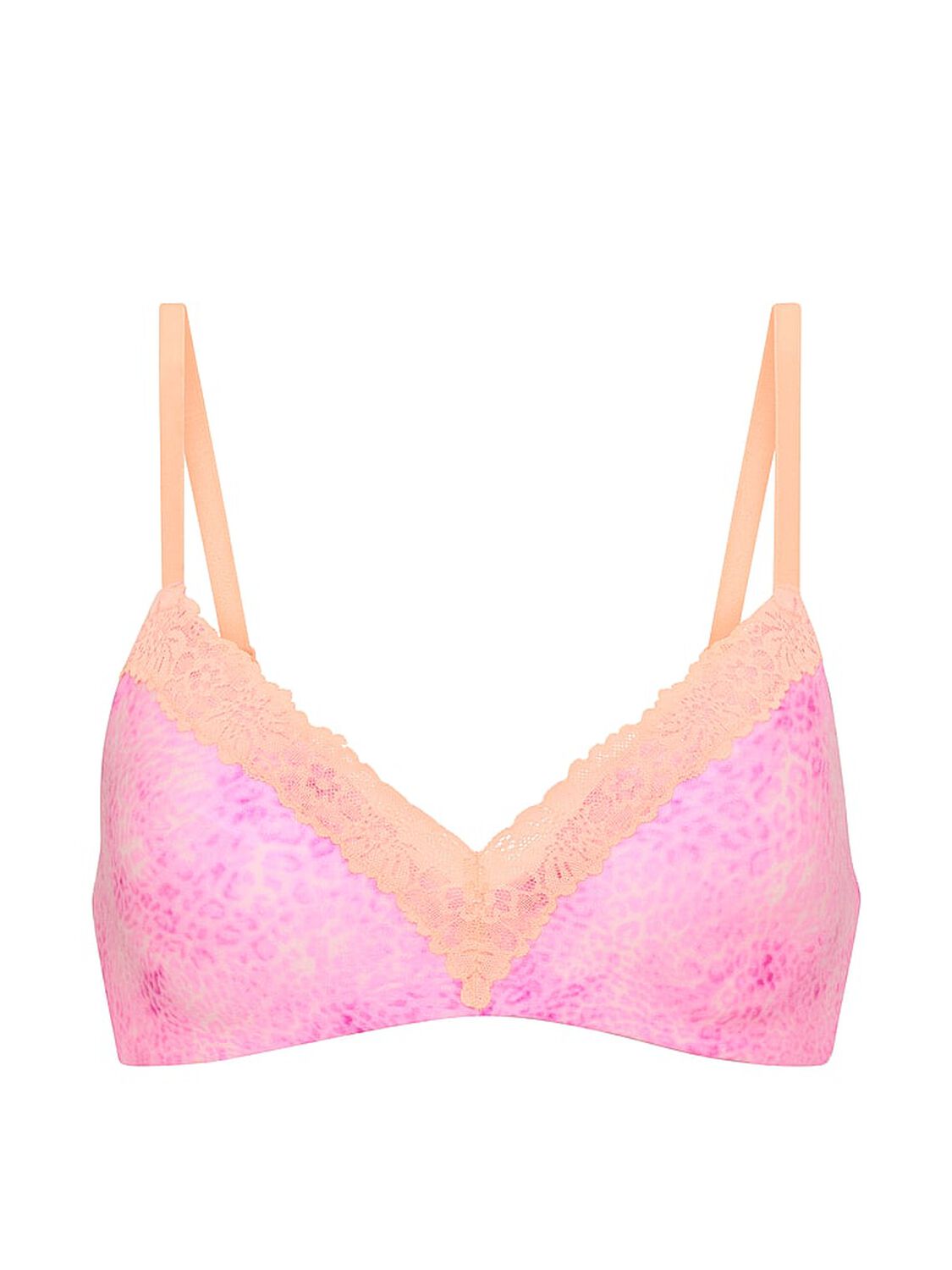 vs Pink Wear Everywhere Wear Everywhere&trade; Lightly Lined Wireless Bra Coconut Pink Leopard 3 of 3 